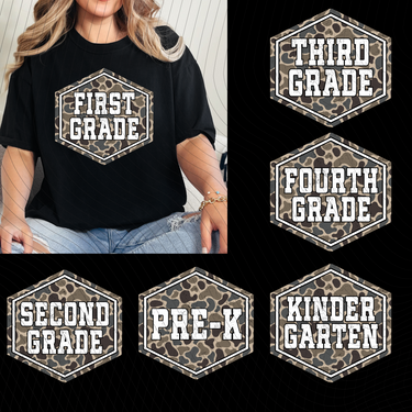 Camo Grade Level T-Shirt *Back to School Sale*